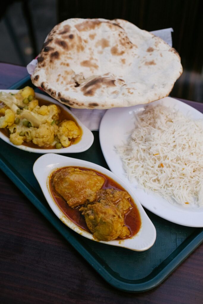 Hot naan roti fresh from the oven in Sri Lanka